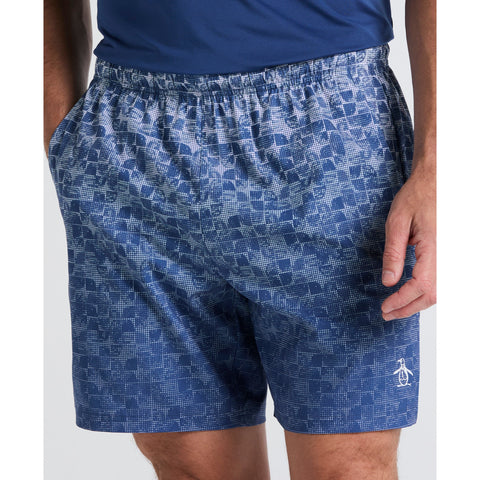 Performance Printed Tennis Short (True Navy) 