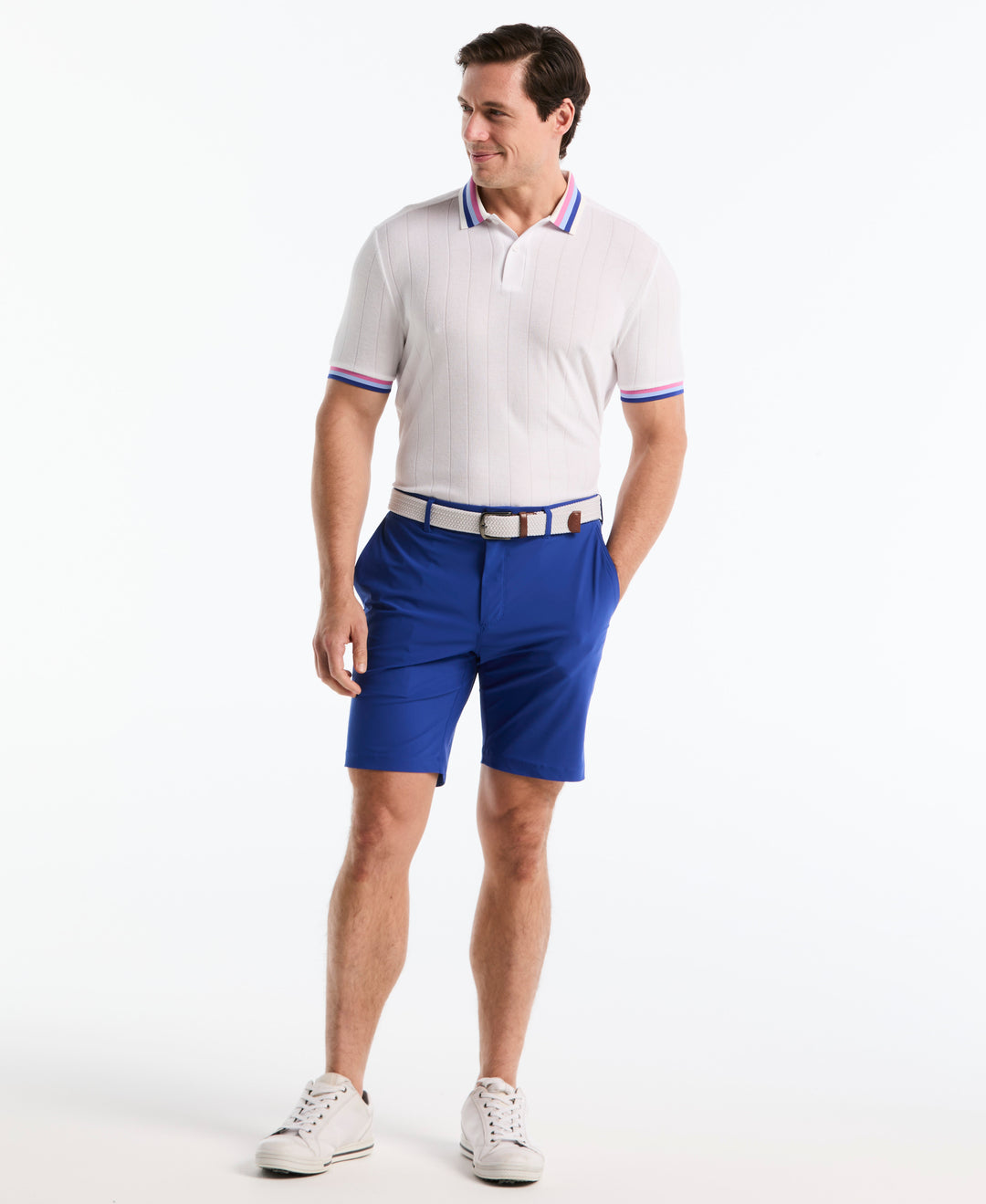 Performance Ribbed Blocking Terry Golf Polo-Golf Polos-Original Penguin