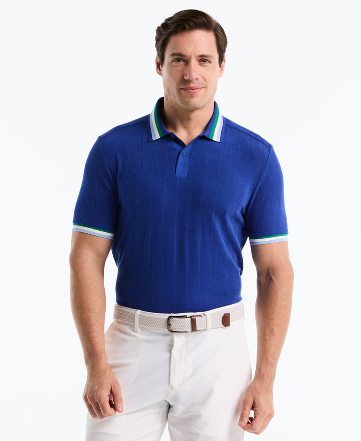 Performance Ribbed Blocking Terry Golf Polo-Golf Polos-Original Penguin