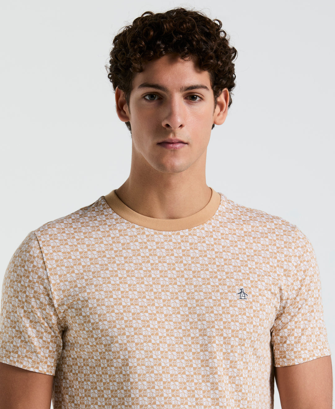 Original Penguin Stripe Jacquard Knitted Shirt in Dark Sapphire Original Penguin Stripe Jacquard Knitted Shirt in Dark Sapphire