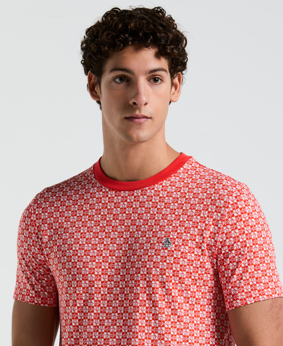 Pete Check Tee (Cherry Tomato) 
