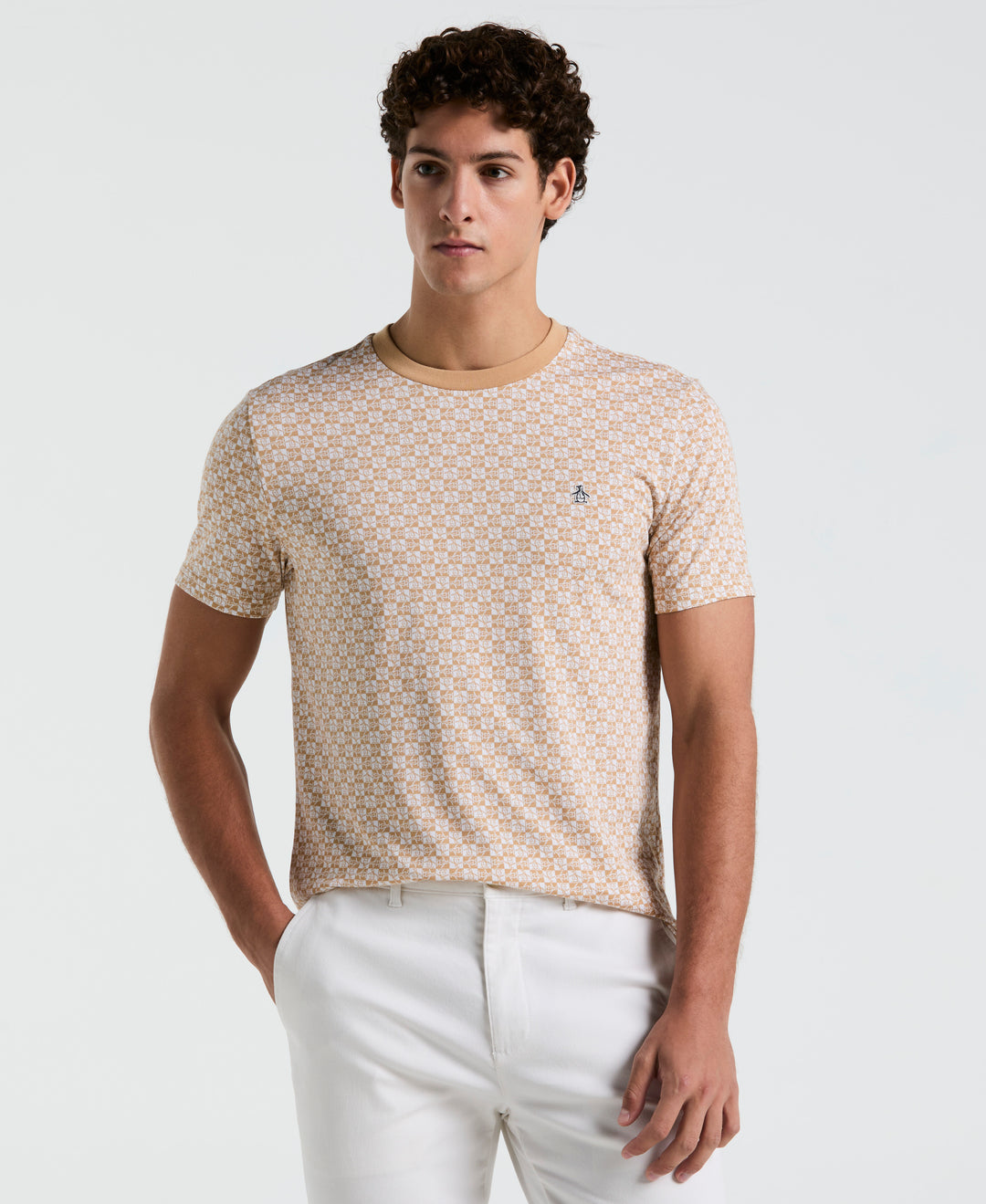 Pete Check Tee (Travertine) 
