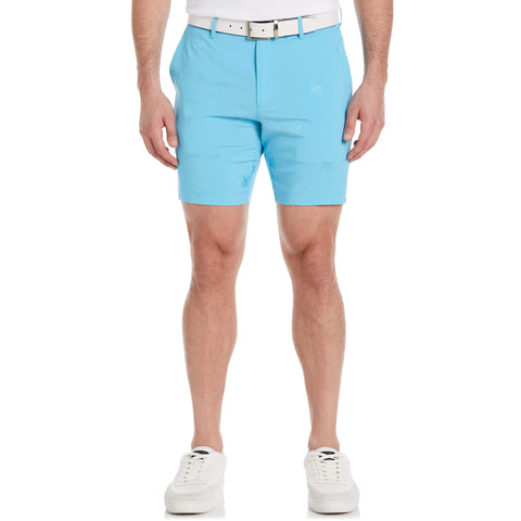 Pete Embroidered Golf Shorts (Aquarius) 