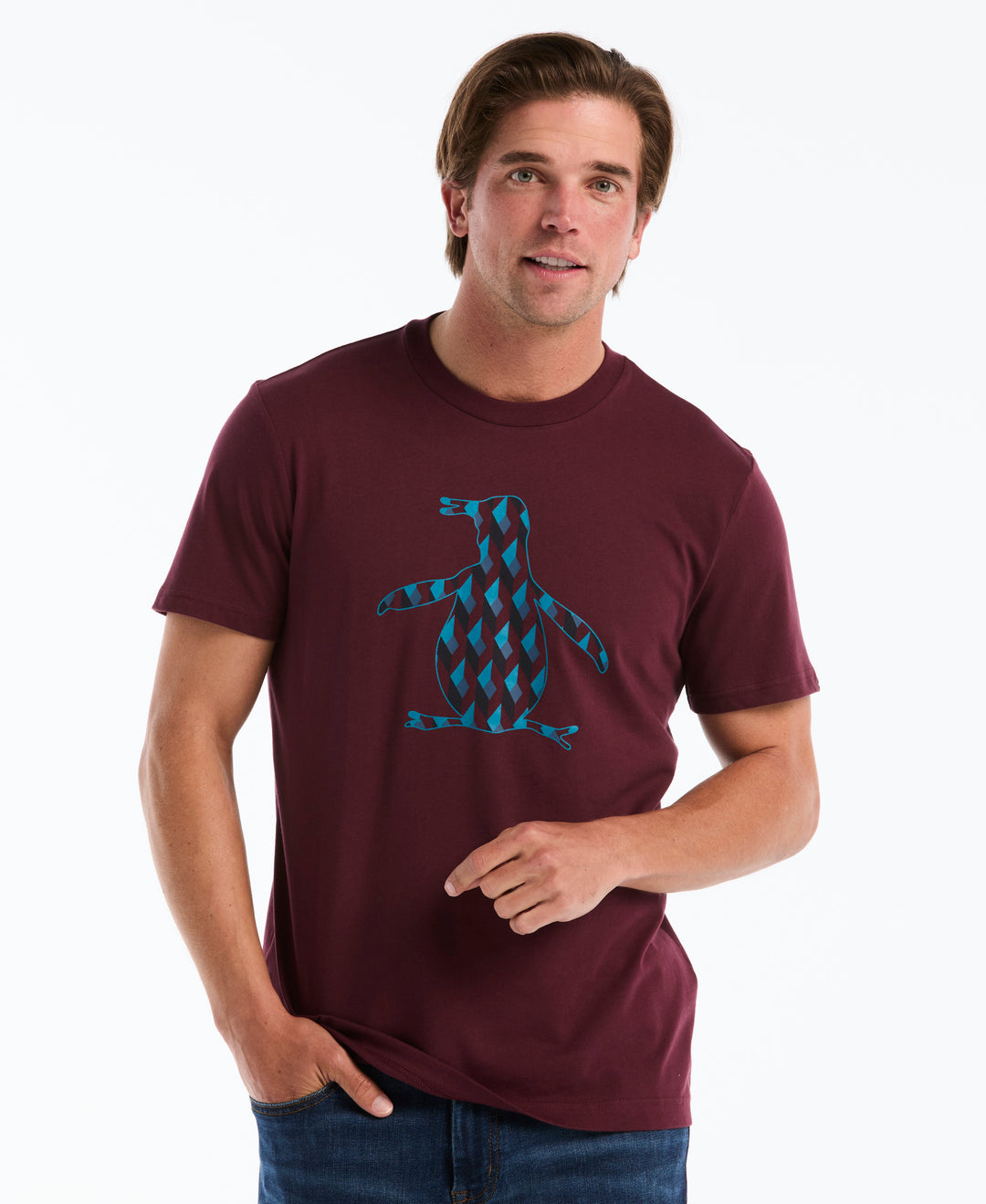 Men's Pete Fill Geo Graphic Cotton Tee (Port Royale) 