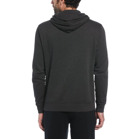 Pete Logo Print Hoodie (Dark Charcoal Heather) 