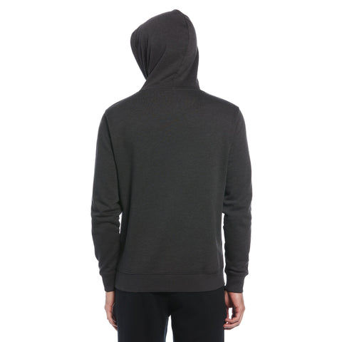 Pete Logo Print Hoodie (Dark Charcoal Heather) 