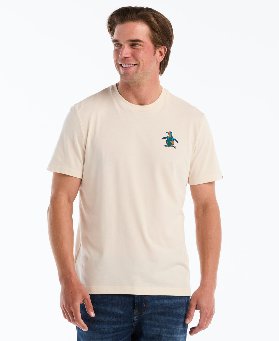 Men's Cotton Graphic Tee with Pete Logo (Birch) 