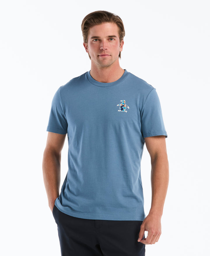 Men's Cotton Graphic Tee with Pete Logo (Copen Blue) 