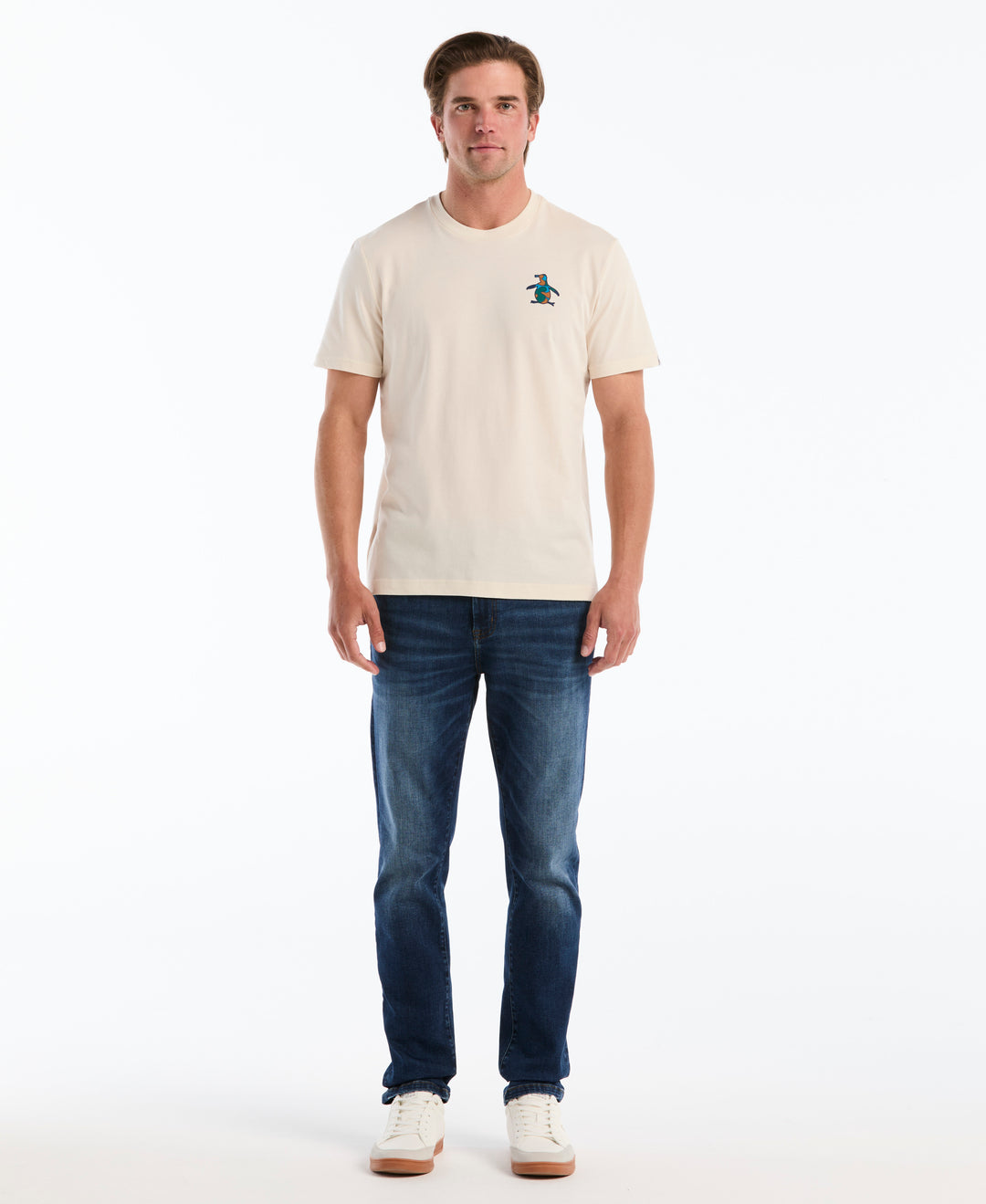 Men's Cotton Graphic Tee with Pete Logo (Birch) 