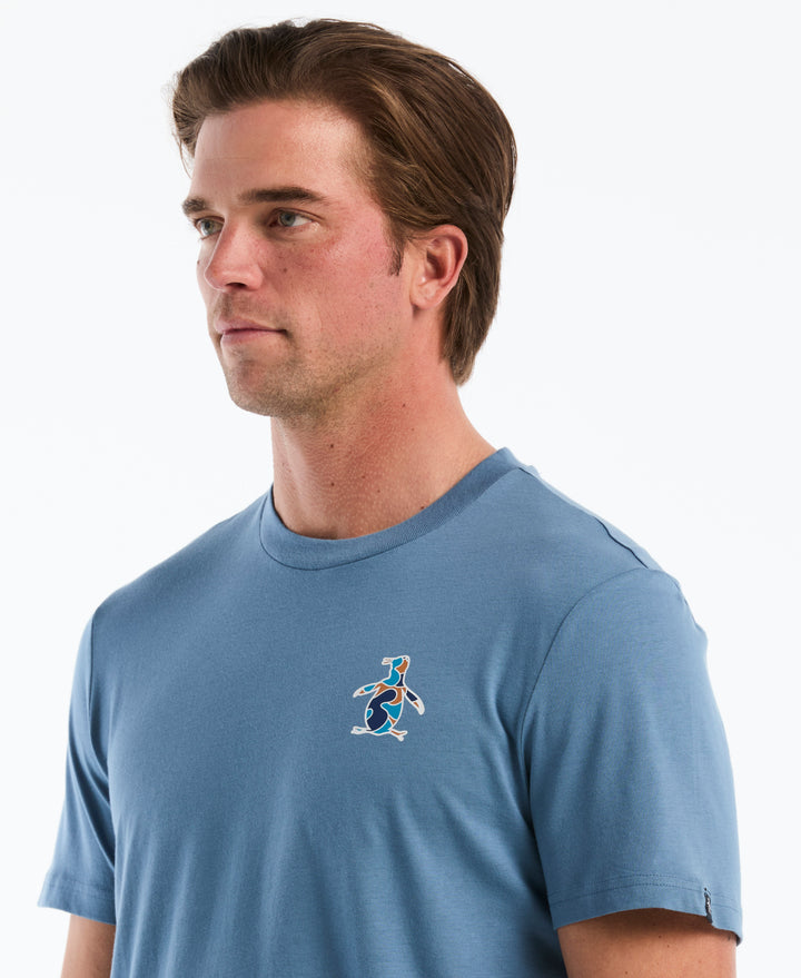 Men's Cotton Graphic Tee with Pete Logo (Copen Blue) 