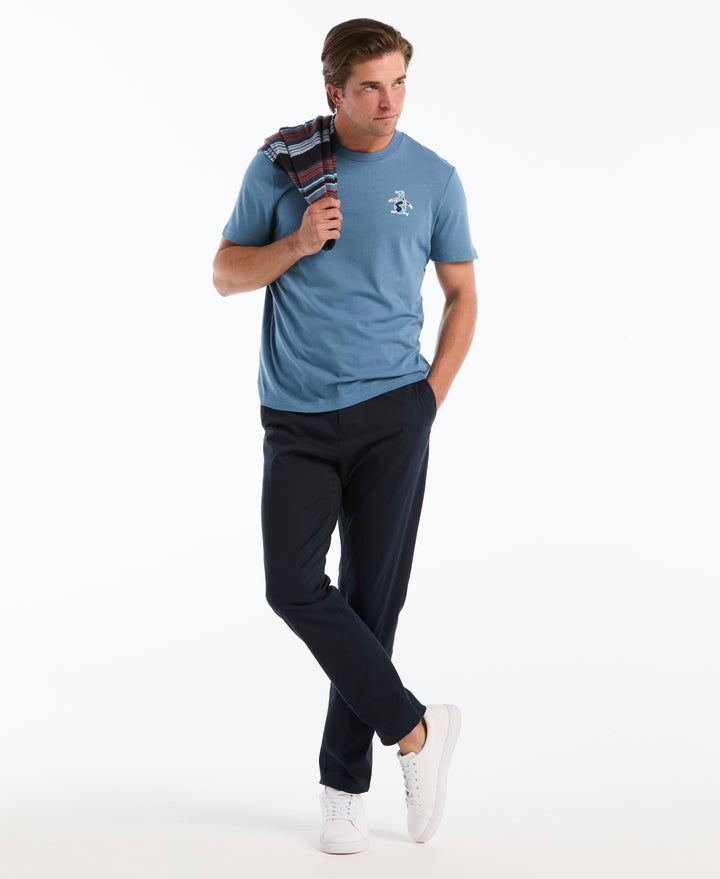 Men's Cotton Graphic Tee with Pete Logo (Copen Blue) 