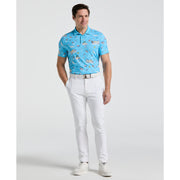 Pete 'N The Boat Print Golf Polo-Golf Polos-Original Penguin