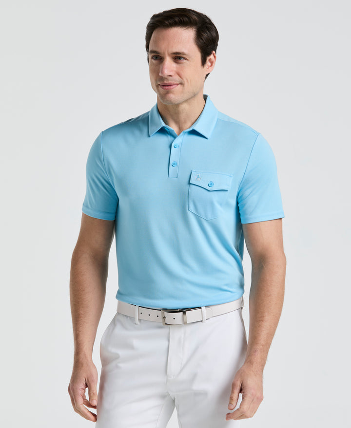 Pete's Fine Line Golf Polo (Blue Grotto) 