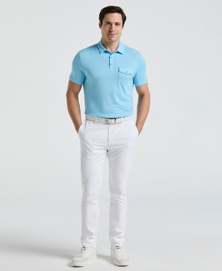 Pete's Fine Line Golf Polo (Blue Grotto) 