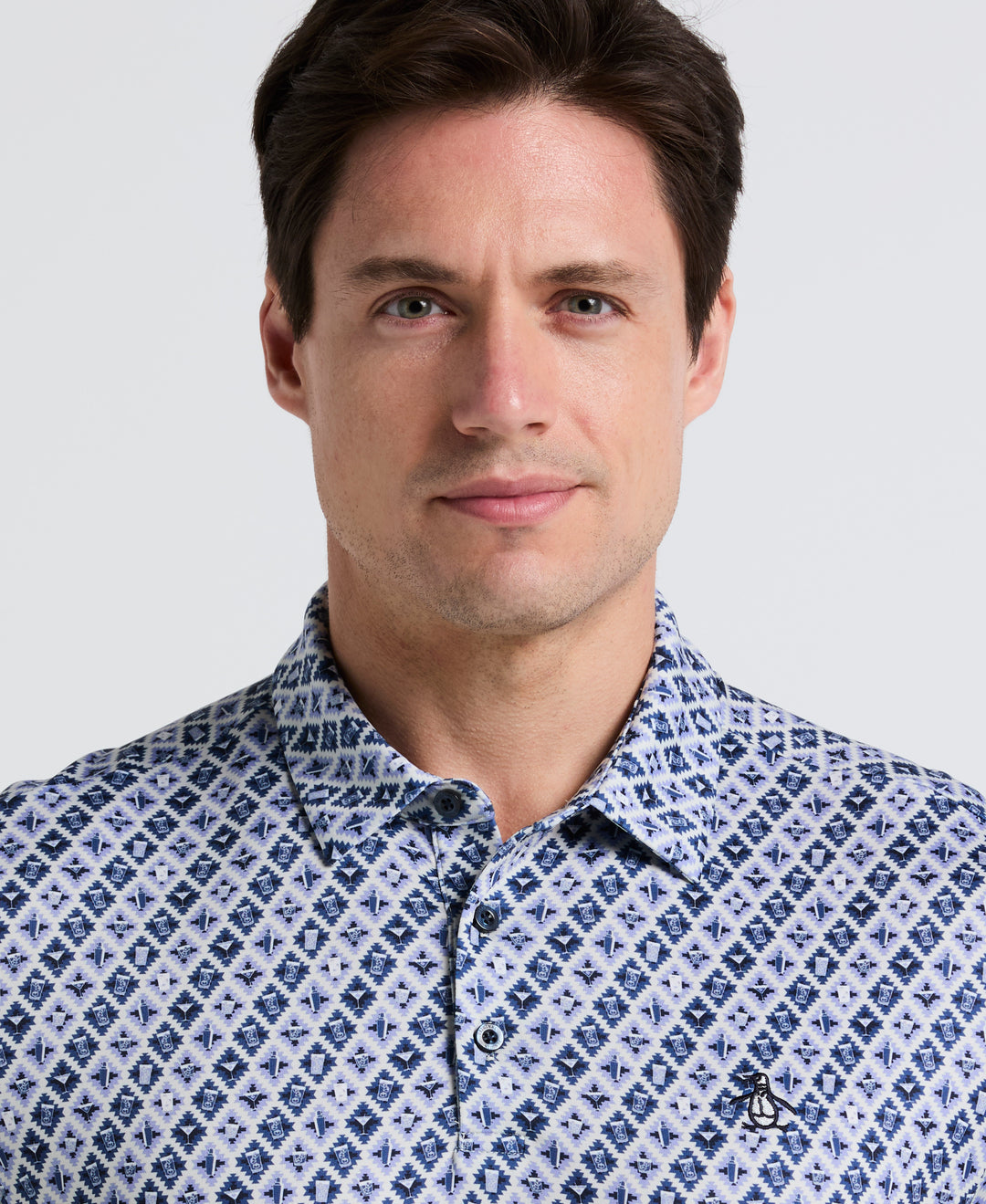 Pete's Batik Cocktail Golf Polo (True Navy) 