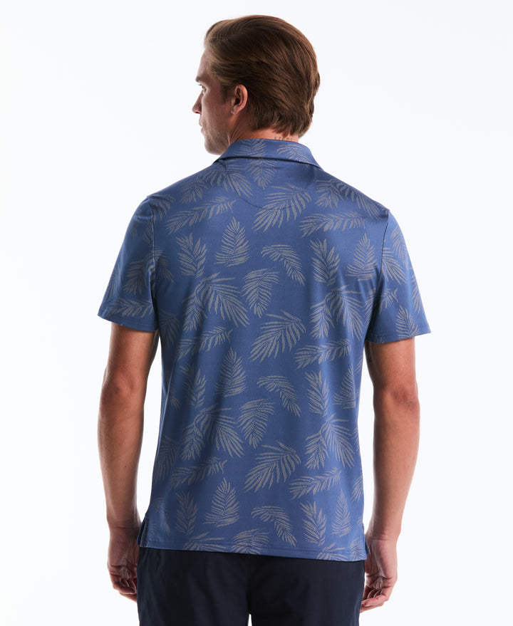 Pete's Botanical Jacquard Golf Polo (True Navy) 
