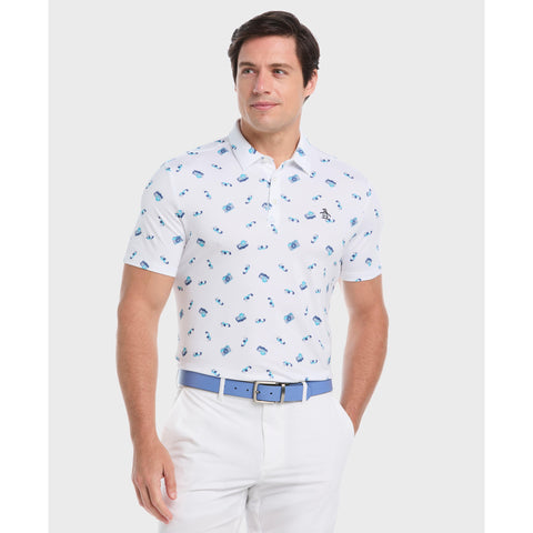 Pete's Camera Golf Polo-Golf Polos-Bright White-S-Original Penguin