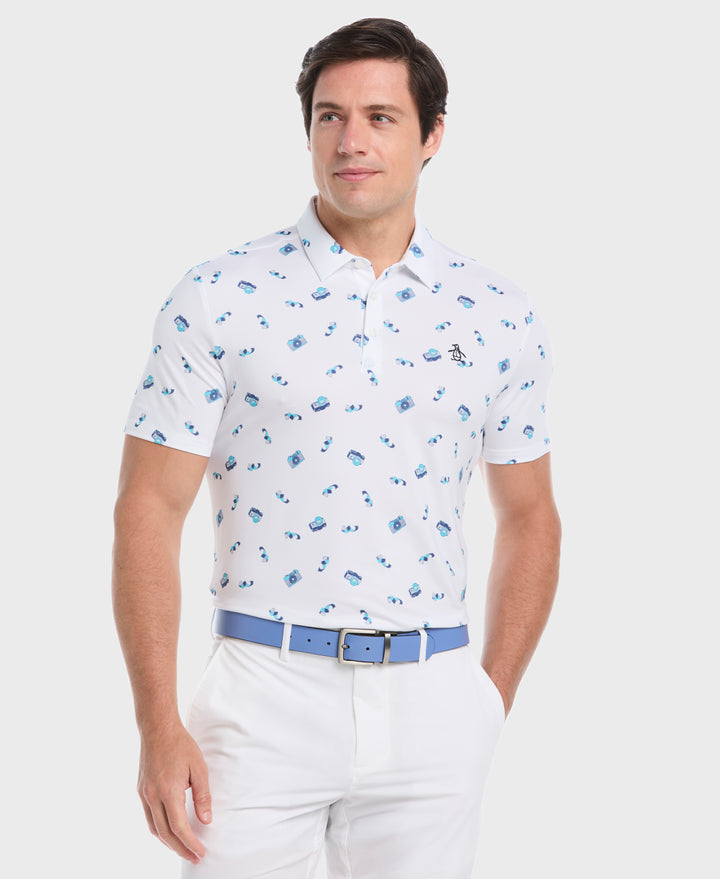 Pete's Camera Golf Polo (Bright White) 