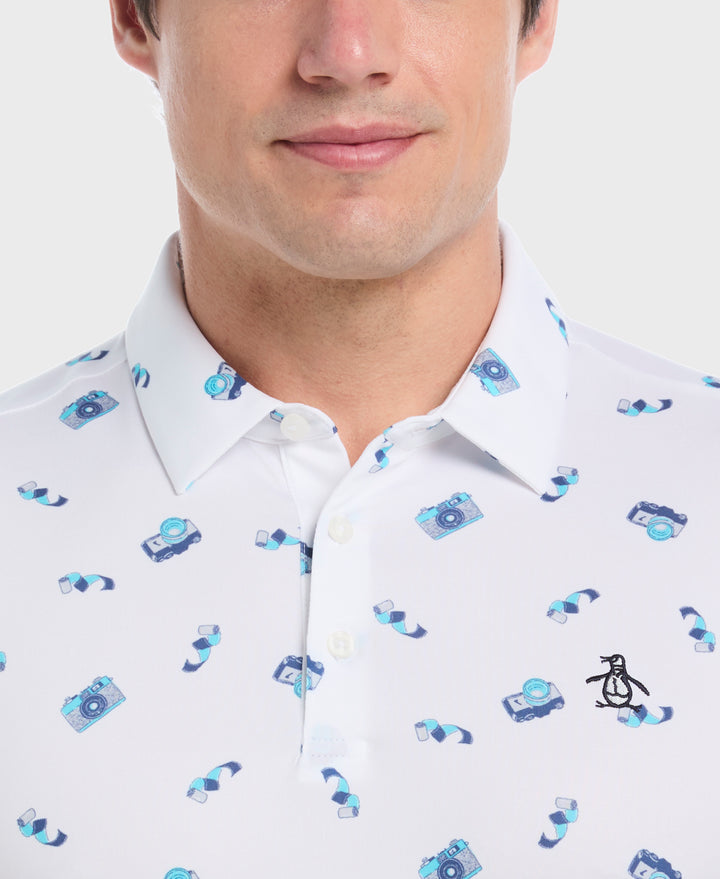 Pete's Camera Golf Polo (Bright White) 