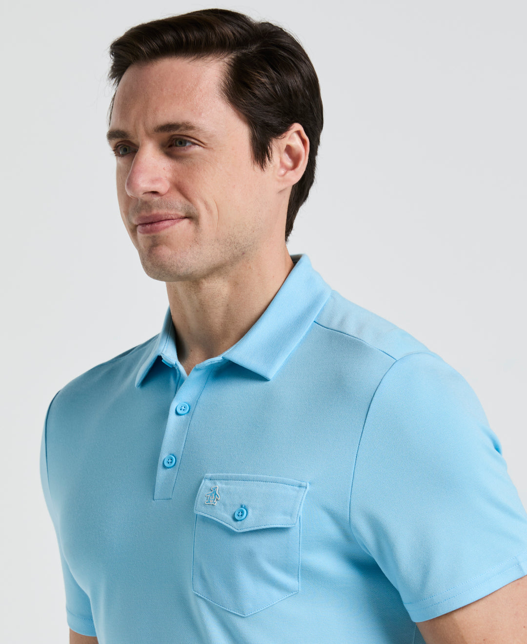 Pete's Fine Line Golf Polo (Blue Grotto) 