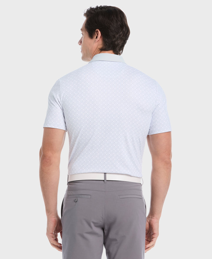 Pete's Geo Color Block Golf Polo (Bright White) 