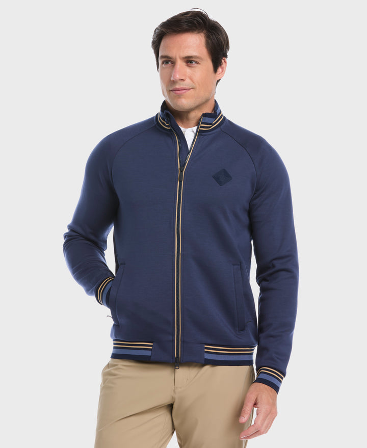 Pete's Original Knit Track Jacket (Black Iris Bijou Hthr) 