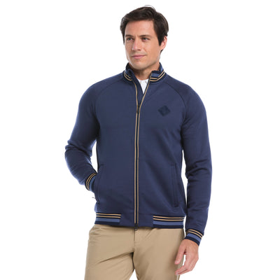 Pete's Original Knit Track Jacket-Golf Jackets-Black Iris-XS-Original Penguin