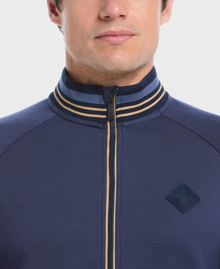 Pete's Original Knit Track Jacket (Black Iris Bijou Hthr) 