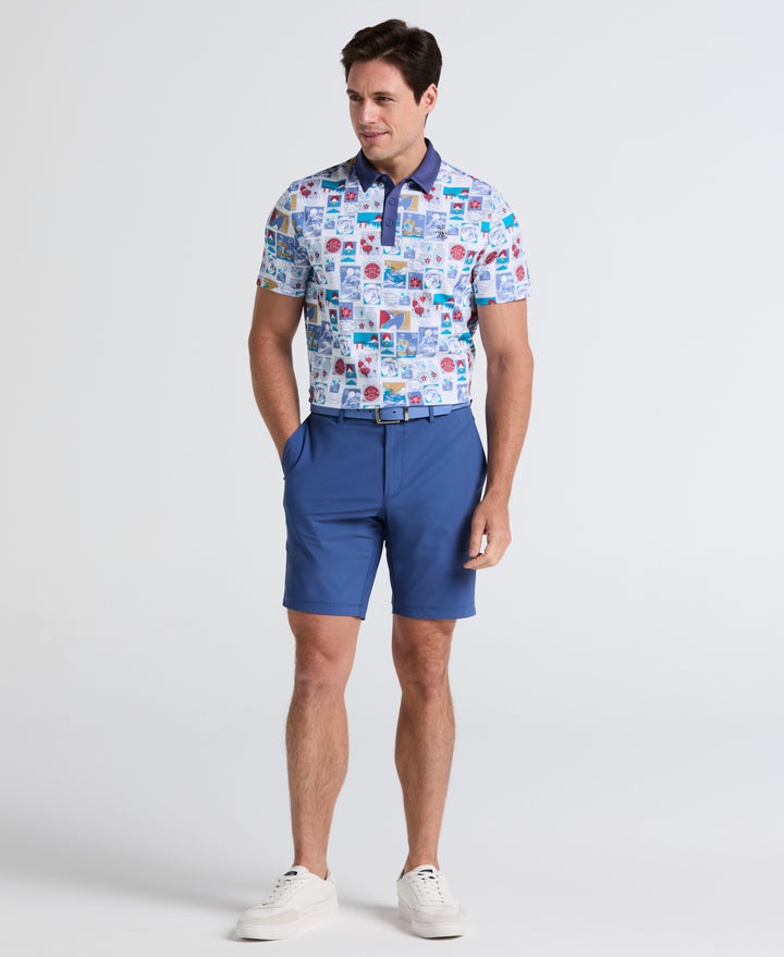 Pete's Stamp Statement Golf Polo (Bright White) 