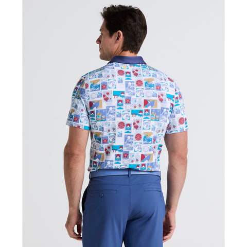 Pete's Stamp Statement Golf Polo (Bright White) 