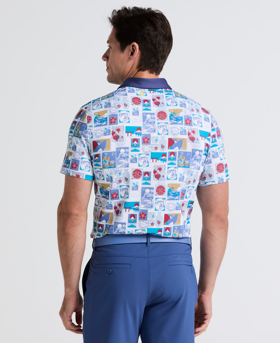 Pete's Stamp Statement Golf Polo (Bright White) 