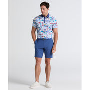 Pete's Stamp Statement Golf Polo (Bright White) 