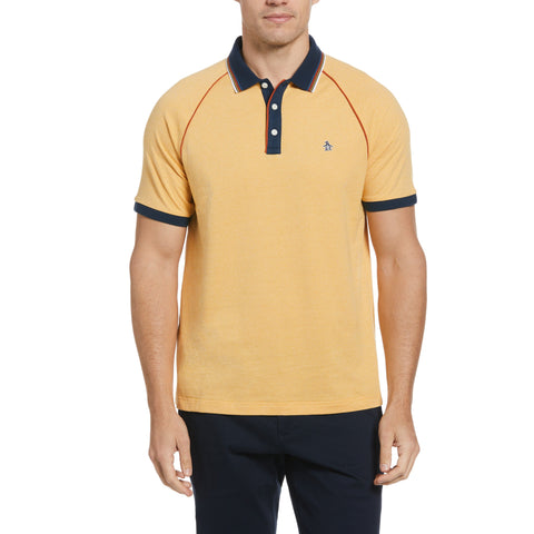 Piped Jacquard Polo (Mineral Yellow) 