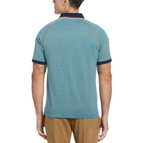 Piped Jacquard Polo (Pacific) 