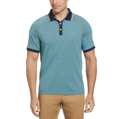 Piped Jacquard Polo (Pacific) 