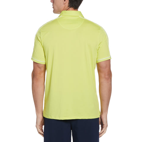 Performance Piped Tennis Polo (Limeade) 