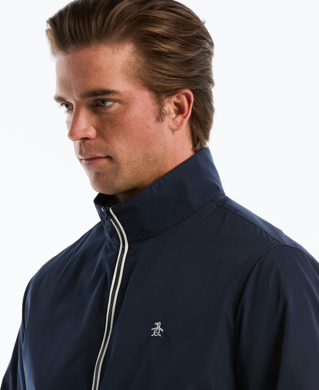 Piped Shell Windbreaker (Dark Sapphire) 