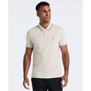 Cotton Pique Polo with Contrast Tipping (Birch) 