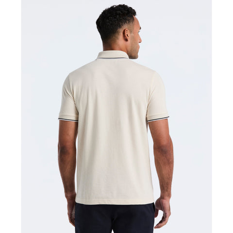 Cotton Pique Polo with Contrast Tipping (Birch) 