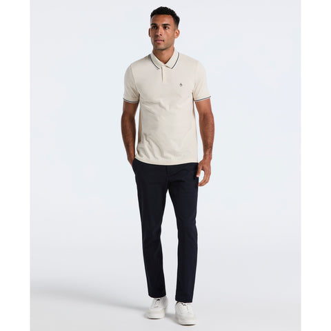 Cotton Pique Polo with Contrast Tipping (Birch) 