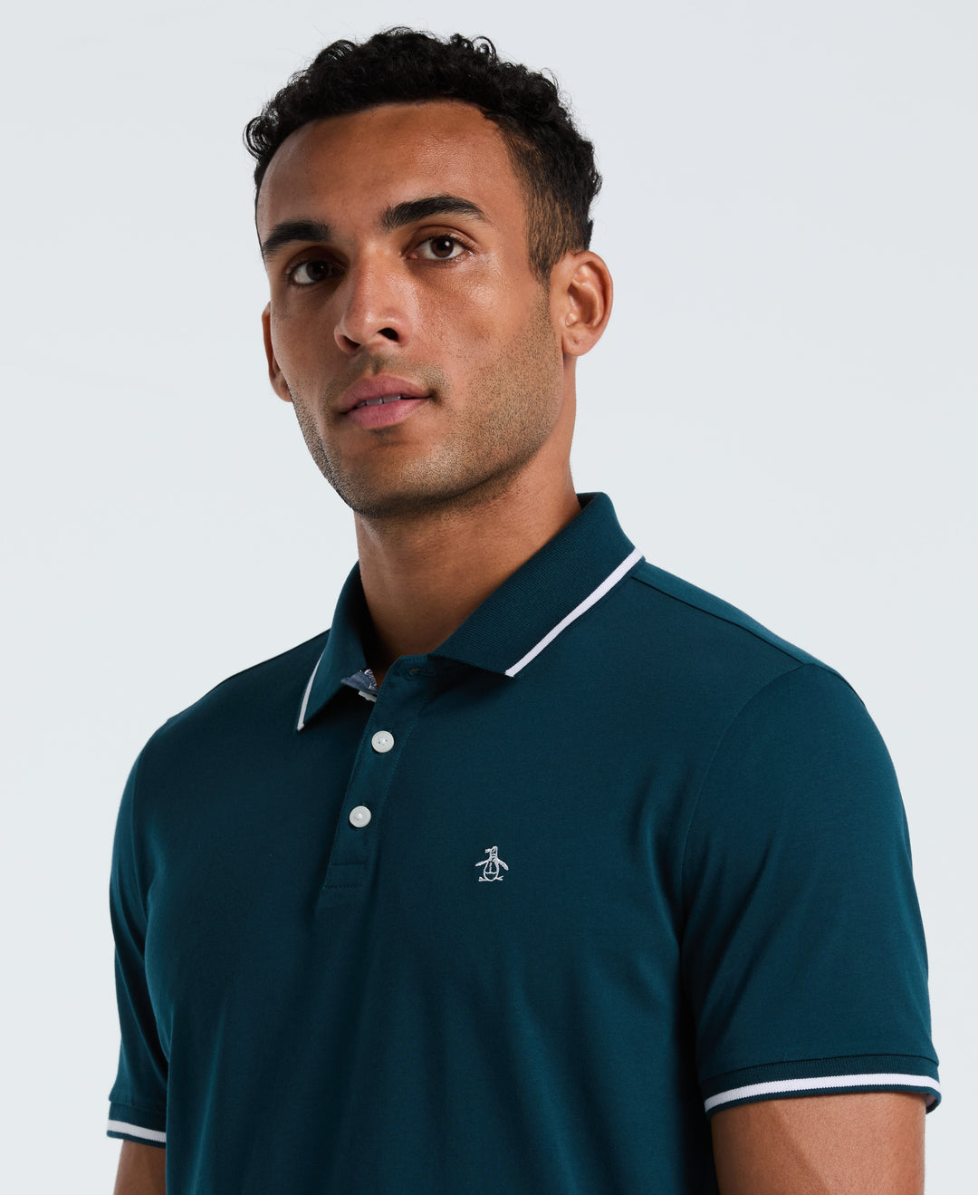 Jersey Tipped Polo (Reflecting Pond) 