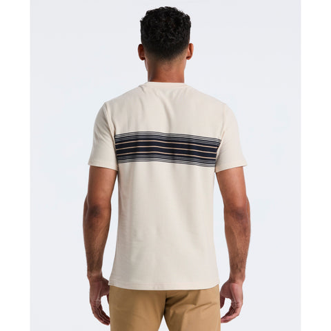Pique Yard Dye Chest Stripe Tee (Birch) 