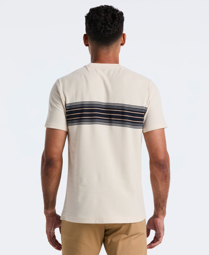 Pique Yard Dye Chest Stripe Tee (Birch) 