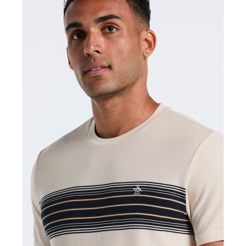 Pique Yard Dye Chest Stripe Tee (Birch) 
