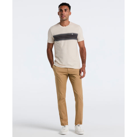 Pique Yard Dye Chest Stripe Tee (Birch) 
