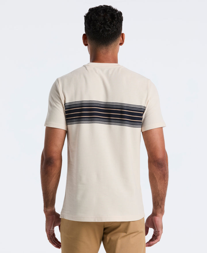 Pique Yard Dye Chest Stripe Tee (Birch) 
