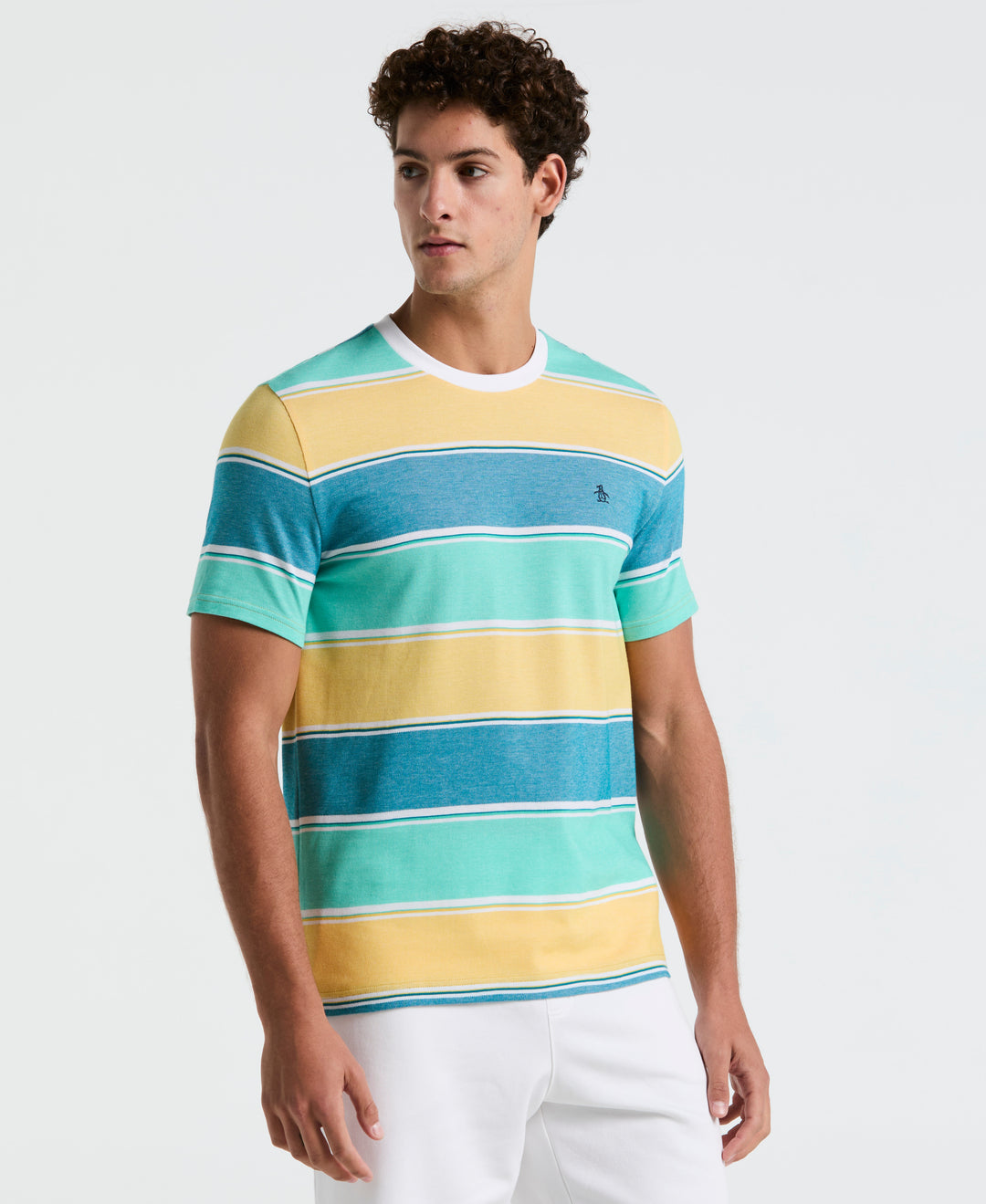 Pique Gradient Stripe Tee (Popcorn) 