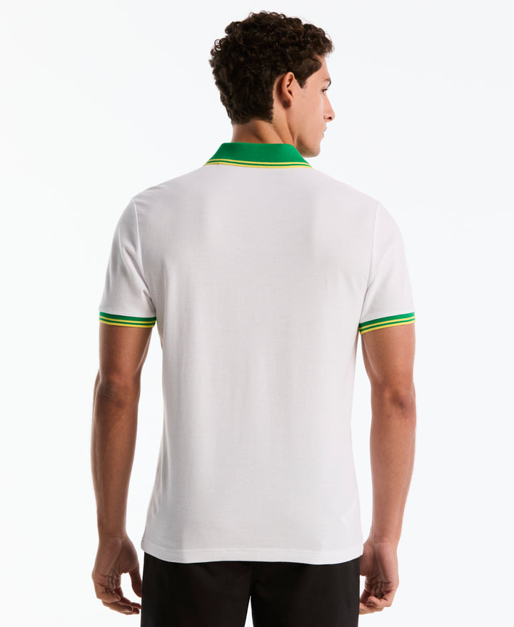 Brasil National Cotton Pique Polo (Bright White) 