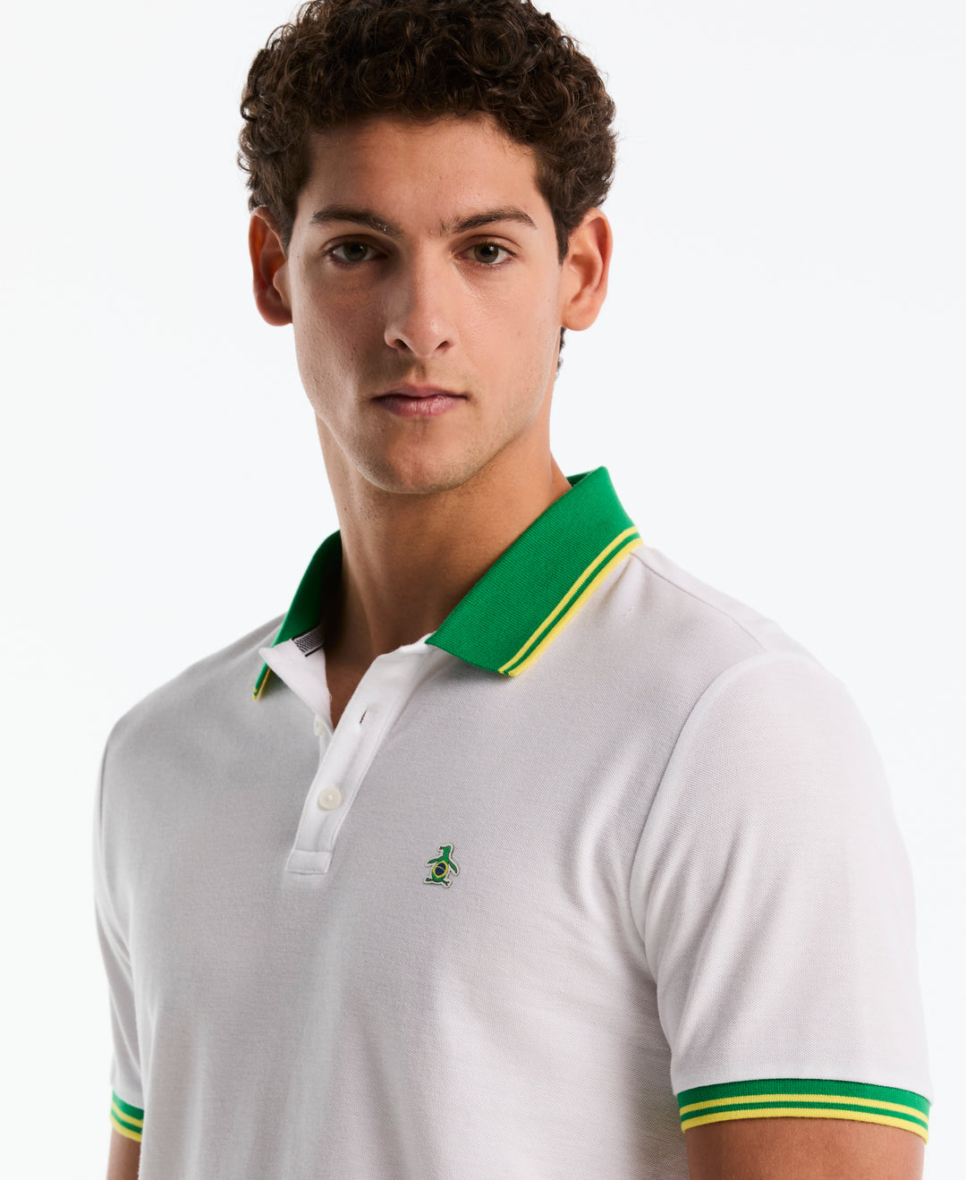 Brasil National Cotton Pique Polo (Bright White) 