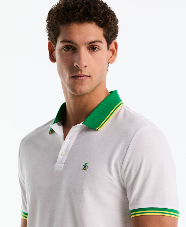 Brasil National Cotton Pique Polo (Bright White) 